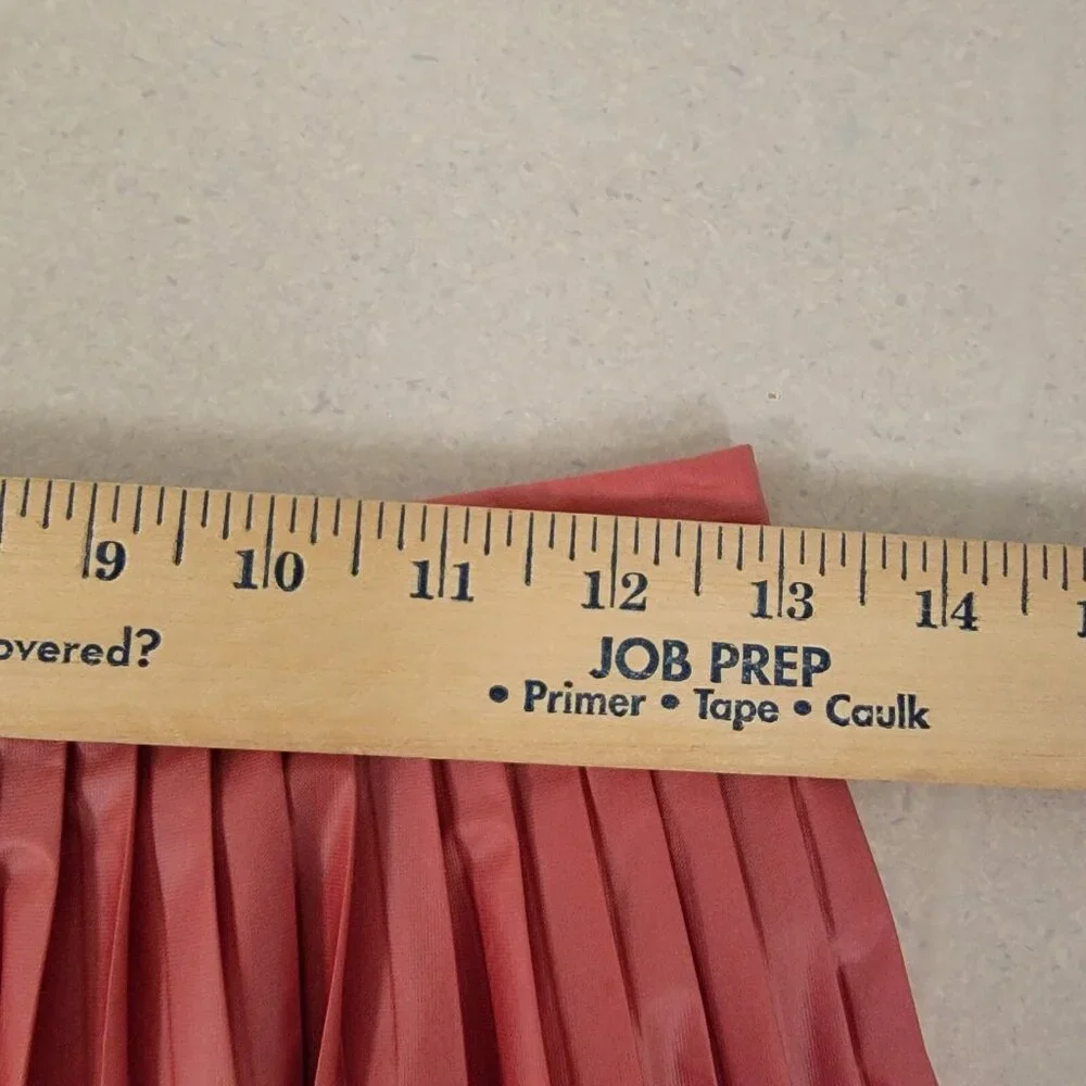 Stile Benetton Skirt Vintage Orange Pleated A Line Skirt Women's Size‎ XS